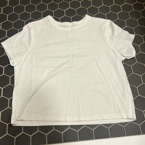 cropped white athletic tshirt
